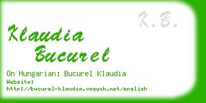 klaudia bucurel business card